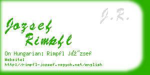 jozsef rimpfl business card